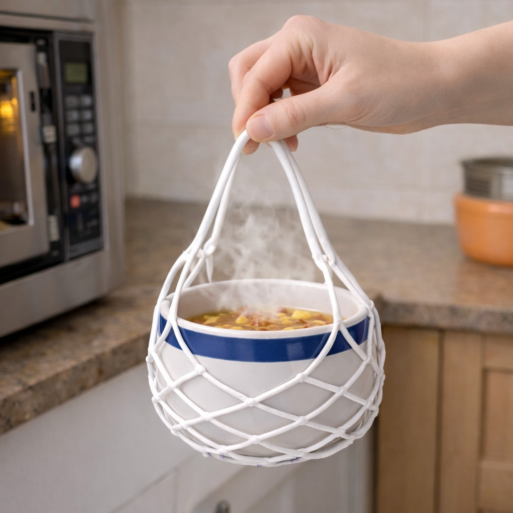 Vodlan™ 2-in-1 Zero-Void™ Silicone Mesh Bag & Heat-Resistant Trivet Mat for Hot Bowls