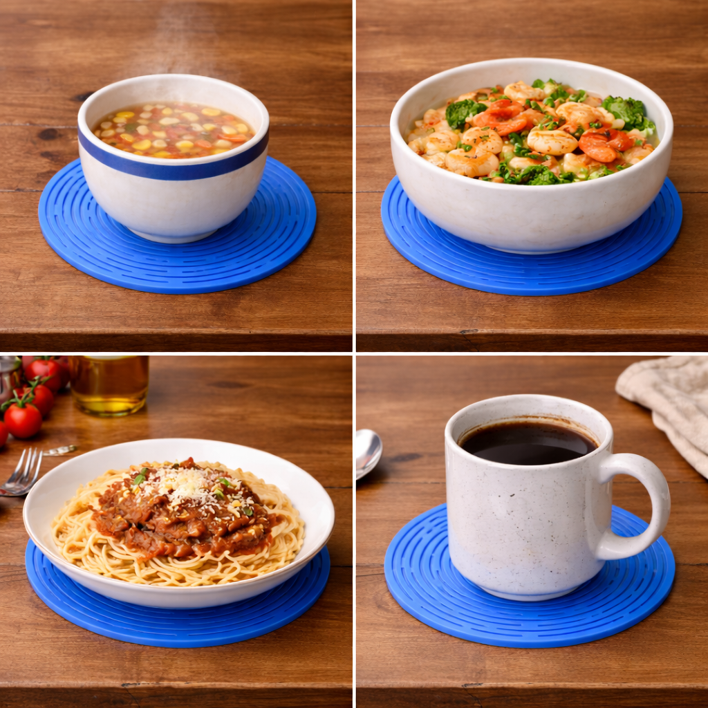 Vodlan™ 2-in-1 Zero-Void™ Silicone Mesh Bag & Heat-Resistant Trivet Mat for Hot Bowls