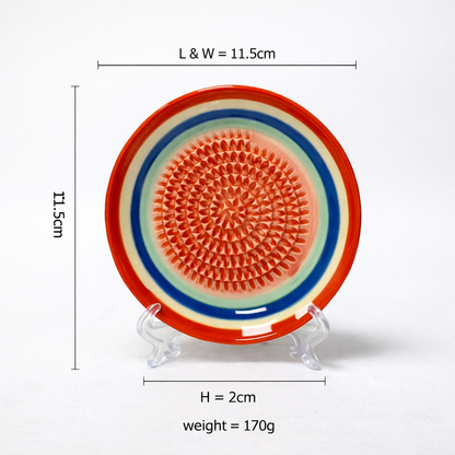 Vodlan™ Handmade Ceramic Ginger & Garlic Grater – Fine Grinder for Fruits, Spices & Fresh Flavor