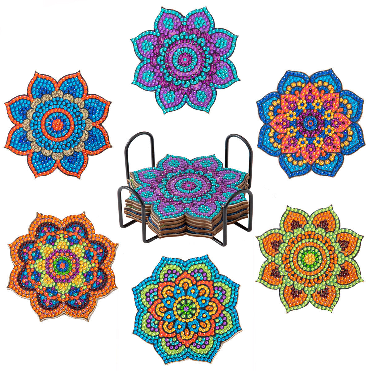 Vodlan™ DIY Diamond Painting Coaster Kits (Set of 6) (Offer)
