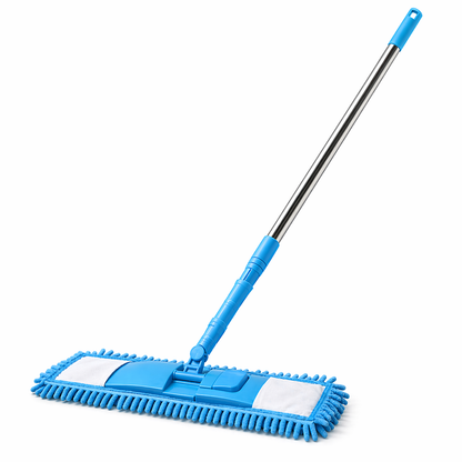Vodlan™ Detachable Coral Fleece Flat Mop with Stainless Steel Handle